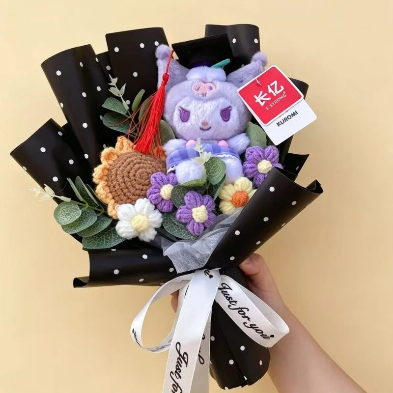Cartoon Graduation Plush Bouquet Soft Stuffed Doll Gift