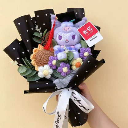Cartoon Graduation Plush Bouquet Soft Stuffed Doll Gift