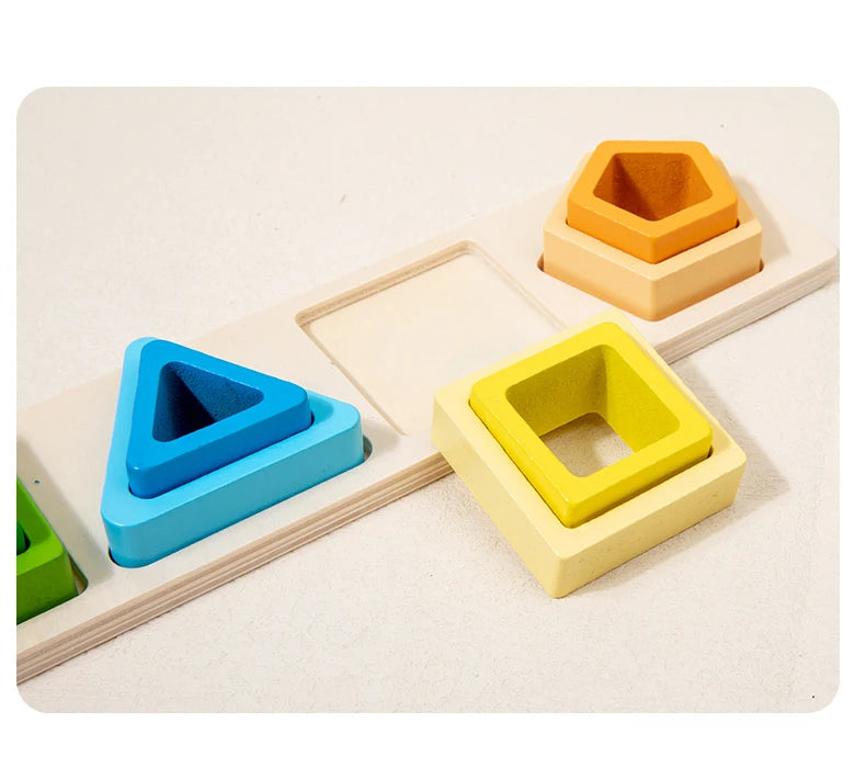 Wooden Sorting Toy, Montessori Stacking Blocks