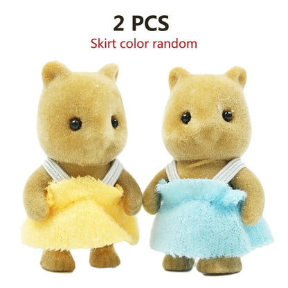 1:12 Mini Animal Doll Forest Family Dollhouse Figure