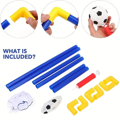 Portable Soccer Goal Set with Ball, Net & Pump