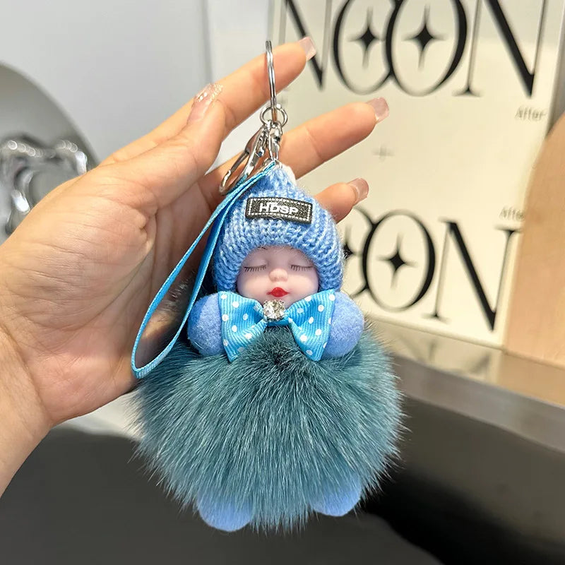 A charming plush accessory for handbags, school bags, wallets, car keys, and everyday gifting.
