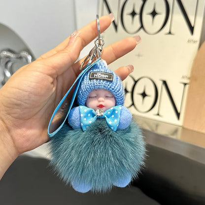 A charming plush accessory for handbags, school bags, wallets, car keys, and everyday gifting.