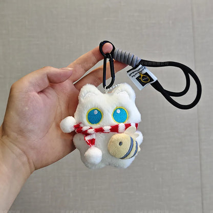 A cute plush accessory for bags, backpacks, car keys, and matching gifts.