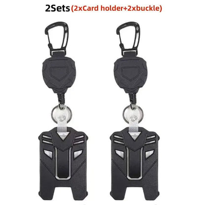 Retractable Badge Holder with ID Card Holder Case Clip