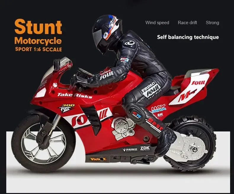 RC Motorcycle Toy 1/10 Self Balancing Drift Stunt Racing Car