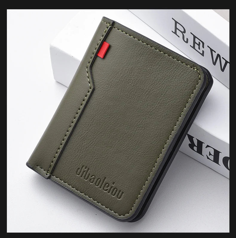 Men's Credit Card Wallet Ultra Thin PU Leather Mini Wallet