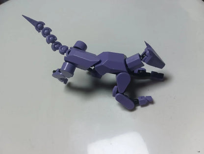 T13 Multi-Joint Robot Action Figure with Dog – 14cm Poseable Model