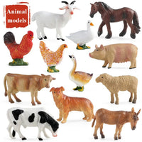12PCS Farm Animal Figures Mini PVC Poultry Farm Toy Set