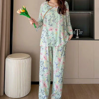Women's Cotton Sleepwear Set – Summer Two-Piece Pajamas