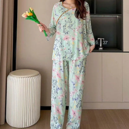 Women's Cotton Sleepwear Set – Summer Two-Piece Pajamas