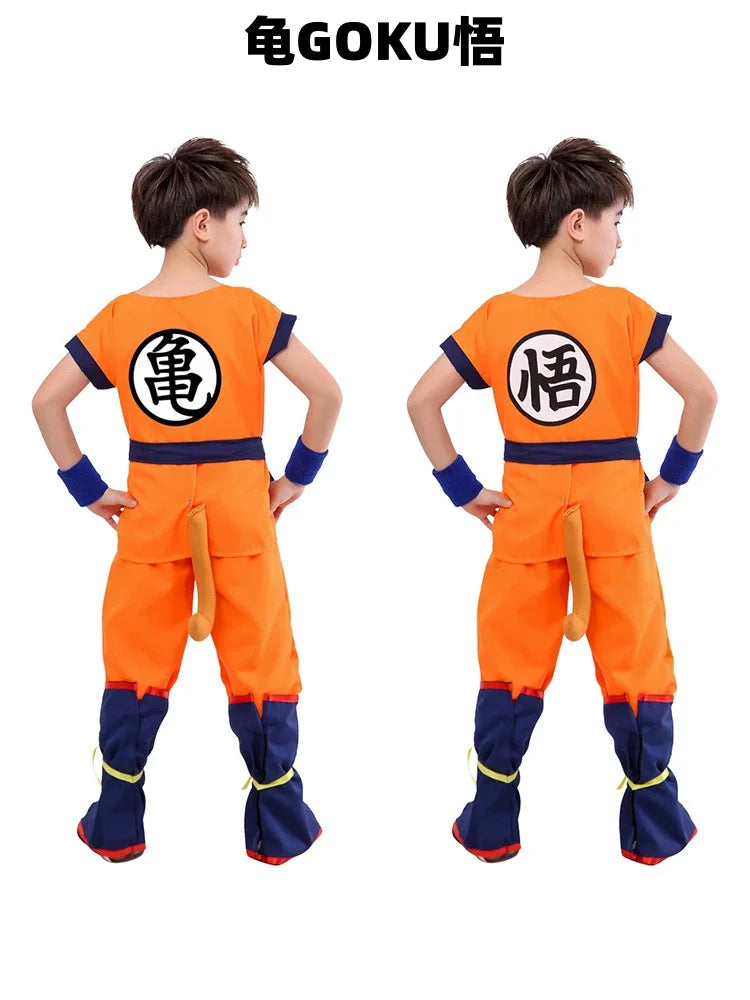 Kids Roku Cosplay Costume Saiyan Anime Outfit Set