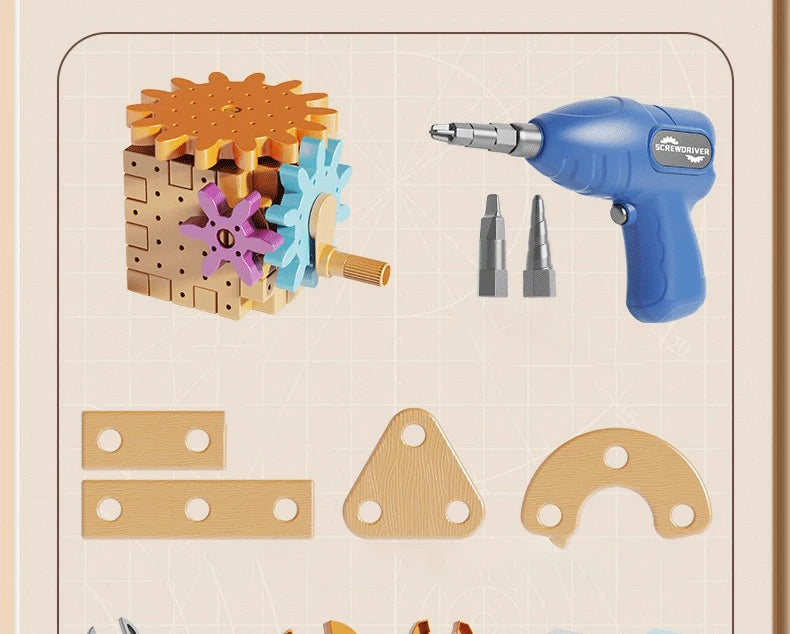 Nut and Bolt Puzzle Toy DIY Screw Assembly Educational Tool Set