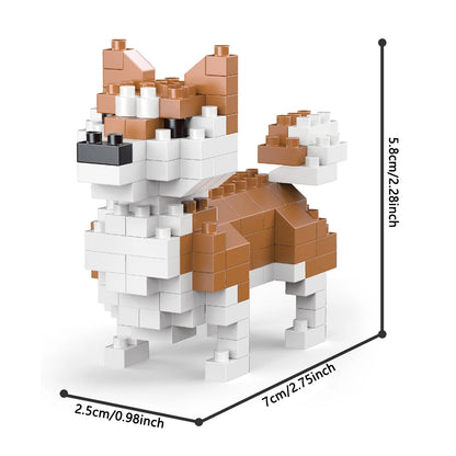 Dachshund Dog Building Blocks Mini Lifelike Model Construction Toy