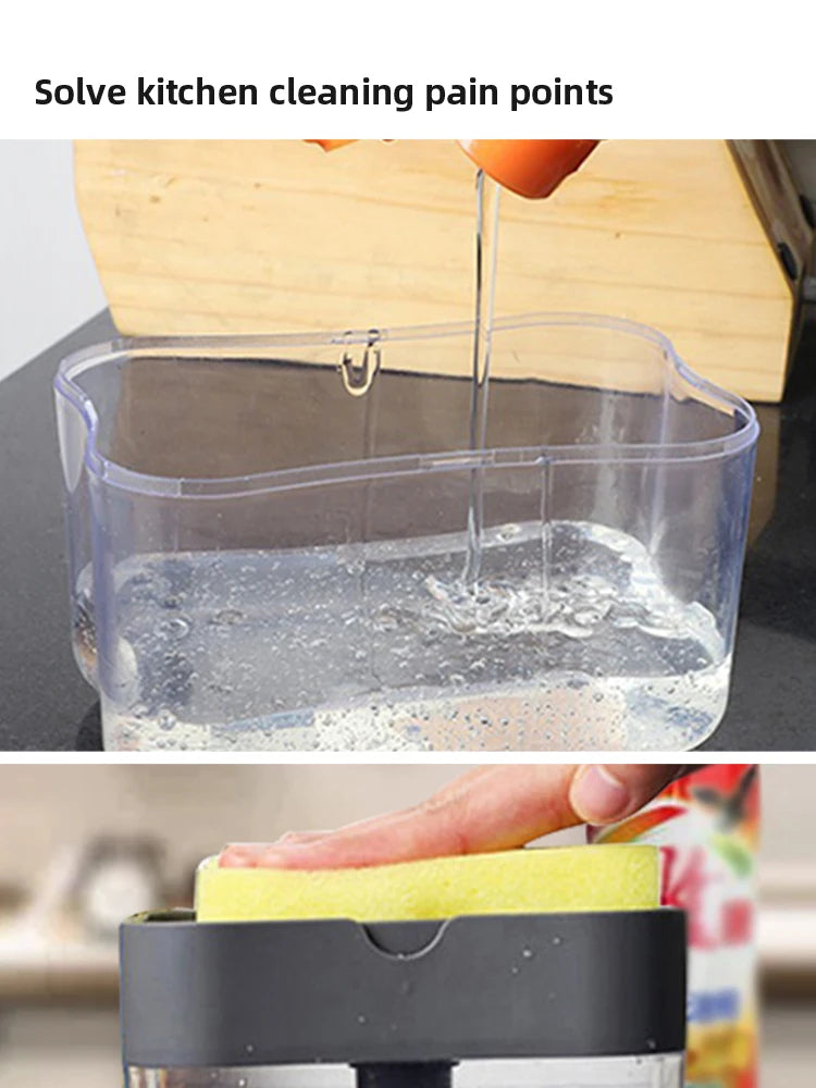Kitchen Soap Dispenser with Sponge Holder