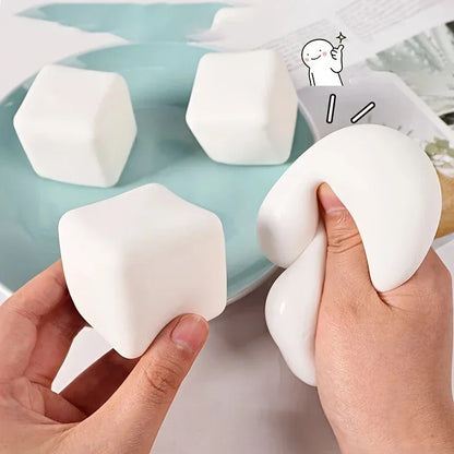 Cute Tofu Stress Ball Squishy Fidget Toy for Relaxation