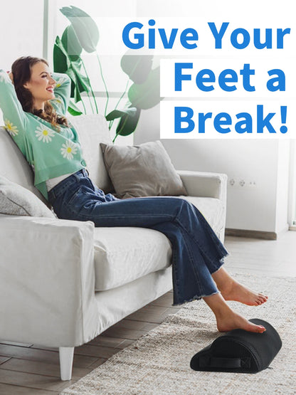Memory Foam Under Desk Footrest – Office & Gaming Leg Support Pillow