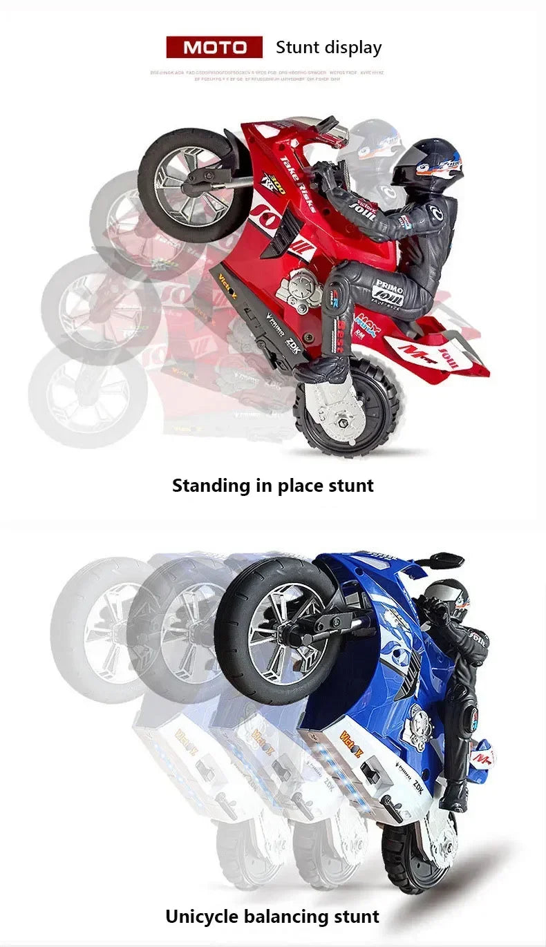 RC Motorcycle Toy 1/10 Self Balancing Drift Stunt Racing Car