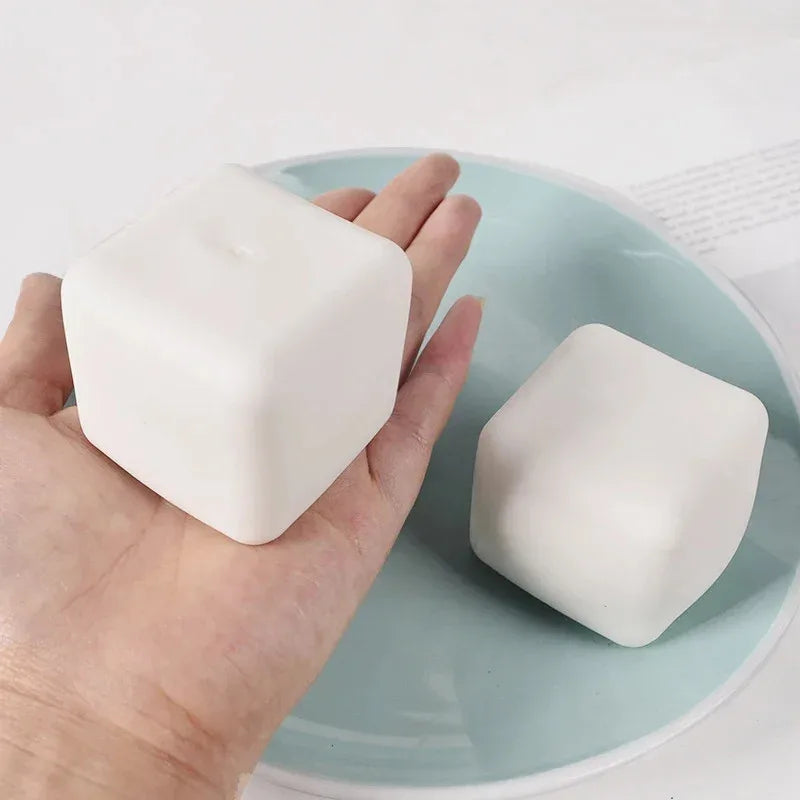 Cute Tofu Stress Ball Squishy Fidget Toy for Relaxation