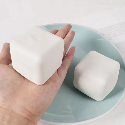 Cute Tofu Stress Ball Squishy Fidget Toy for Relaxation