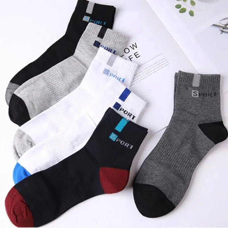 Men's Bamboo Fiber Socks Breathable Crew Sports Socks