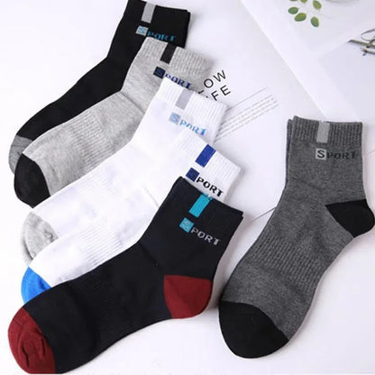 Men's Bamboo Fiber Socks Breathable Crew Sports Socks