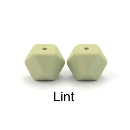 Silicone Hexagon Beads 10pcs Food Grade DIY Jewelry Making