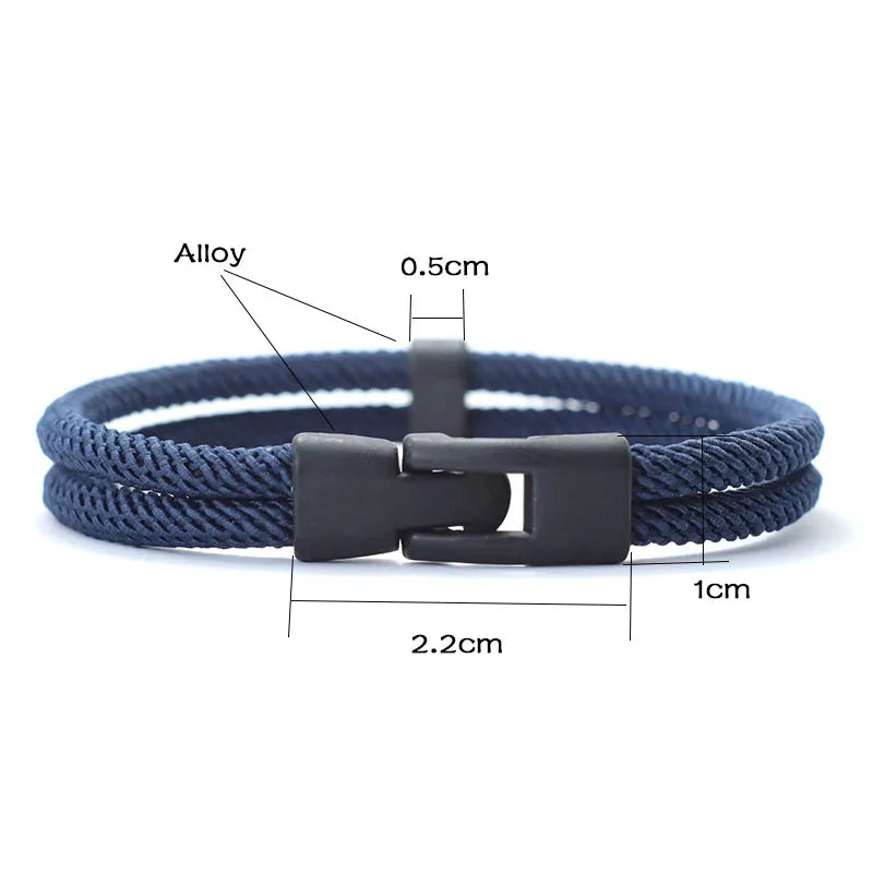 Men's Rope Bracelet – Double Layer Stackable Wristband