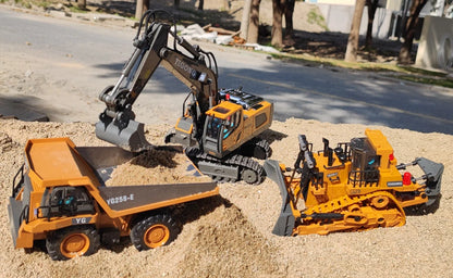 4WD RC Excavator Dump Truck Bulldozer 1:20 Remote Control Toy