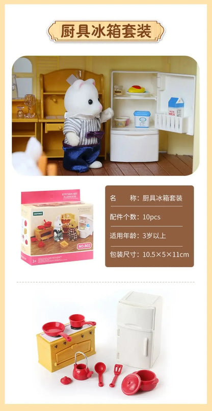 Dollhouse Miniature Kitchen Set 1:12 Cooking Accessories