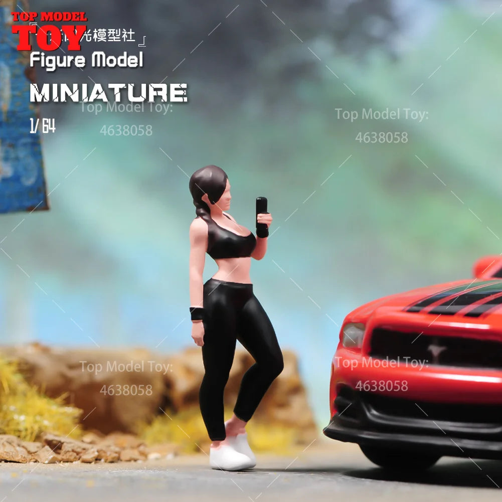1/64 Miniature Figures Model Car Accessories Scene People Set