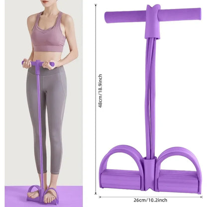 4/6-Tube Resistance Tension Bands for Yoga, Core & Full-Body Workouts