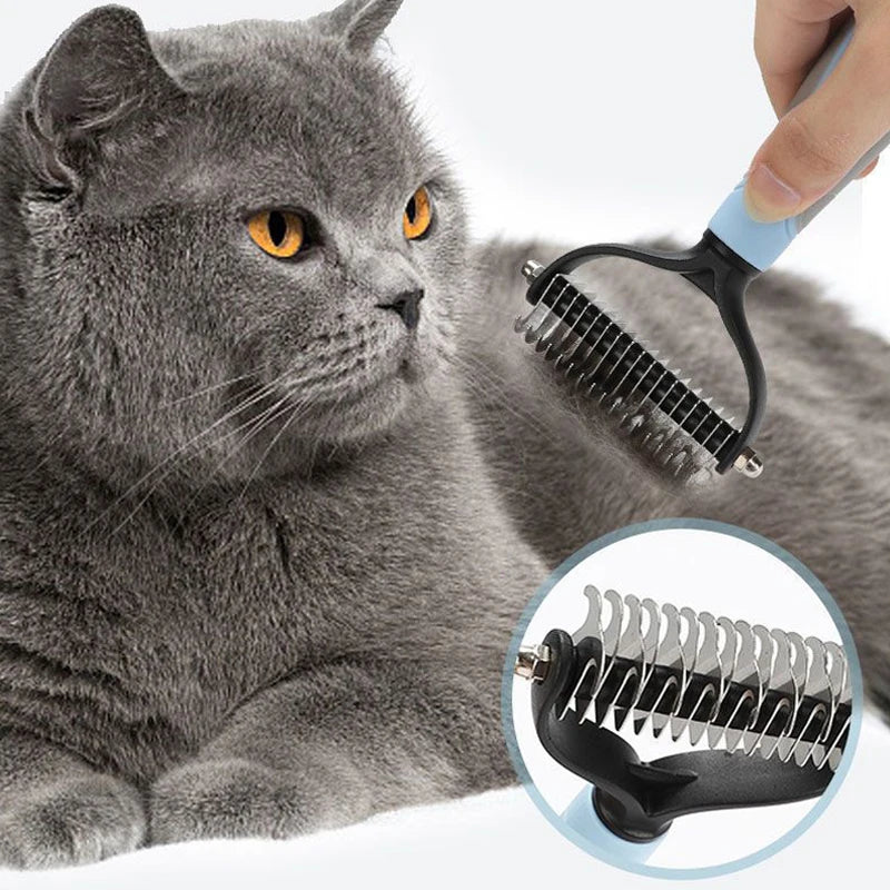 Pet Deshedding Brush Dog Cat Undercoat Grooming Tool