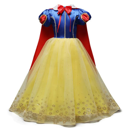 Girls Princess Dress Elsa Anna Kids Cosplay Costume