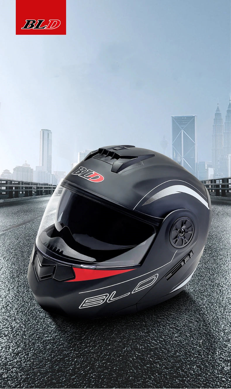 Flip Up Motorcycle Helmet DOT Dual Visor Modular Full Face