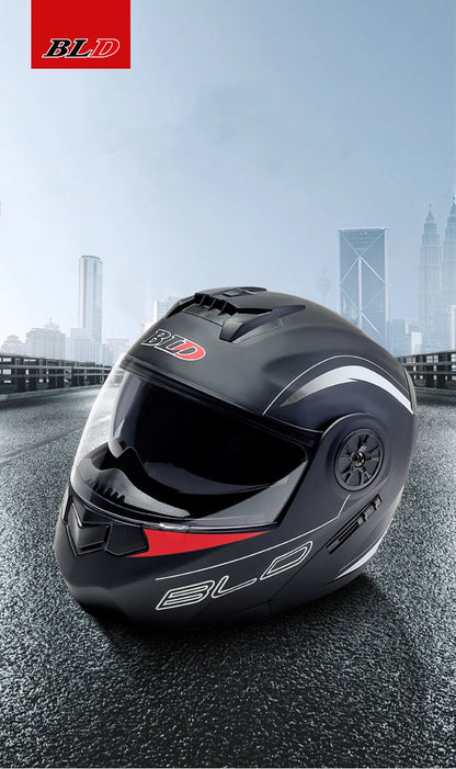 Flip Up Motorcycle Helmet DOT Dual Visor Modular Full Face