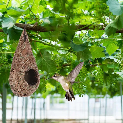 Handwoven Bird House Natural Grass Hanging Bird Nest