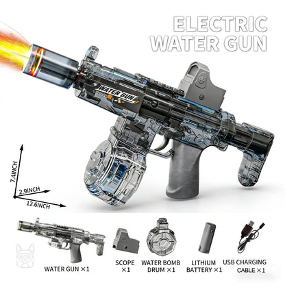 Electric Automatic Water Gun with Lights & Rechargeable Battery