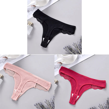 Cotton G String Panties 3PCS Women's Antibacterial Thongs