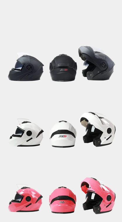 Flip Up Motorcycle Helmet DOT Dual Visor Modular Full Face