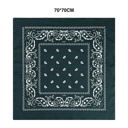Oversized Paisley Bandana 70cm Cotton Hip Hop Head Scarf