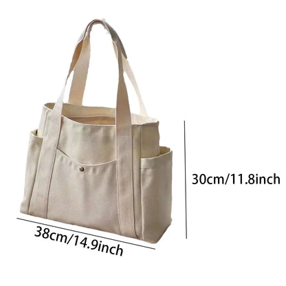 Large Canvas Tote Bag for Work, College & Everyday Shopping