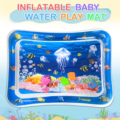 Baby Water Play Mat Inflatable Tummy Time Activity Mat
