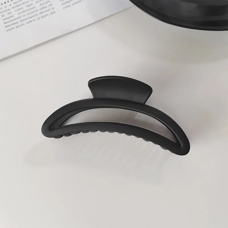 Black Geometric Hair Claw Clip for Women Long Hair