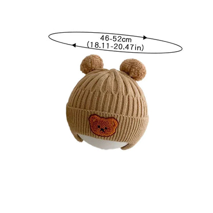 Baby Bear Ear Winter Hat – Warm Knitted Baby Beanie