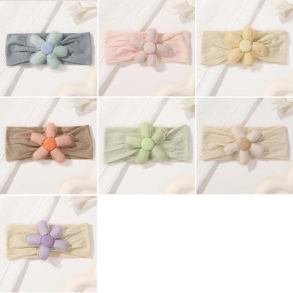 Baby Flower Headband Soft Nylon Newborn Hairband