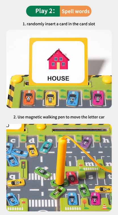 Montessori Magnetic Alphabet Maze Wooden Learning Board