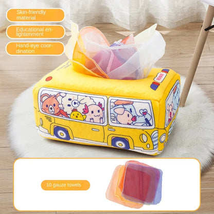 Magic Tissue Box Toy Montessori Sensory Learning Activity