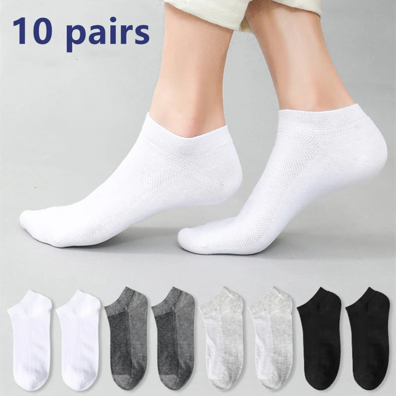 Men's Bamboo Fiber Socks Breathable Crew Sports Socks