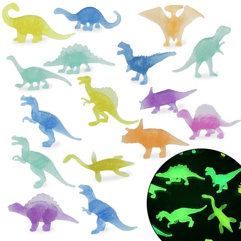 Glow in the Dark Dinosaur Toys 13/16PCS Mini Dino Set